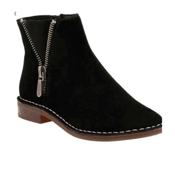 Clarks Shoes - Clarks Cabaret Ruby Black Suede Booties Sz. 7.5